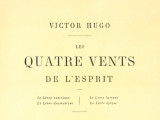 La page de couverture du recueil « Les Quatre Vents de l’esprit », écrit par Victor Hugo