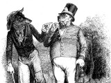 Illustration de la fable « Le Loup et le Chien », de Jean de La Fontaine