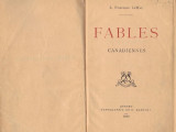 Page de couverture du recueil « Fables canadiennes », de Léon-Pamphile Le May